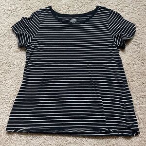 Old Navy black and white striped shirt